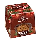 Schokoladen-Panettone im Weihnachtskarton, gebacken in Italien, in der Provinz Mailand, 900 G