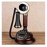 LIUNA Mode Antiquität Vintage-Telefon Amerikanischer Stil Haustelefon Wählscheibe Retro kabellos Karte Festnetz Fest T