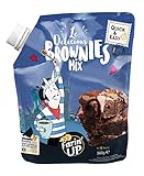 Farin'Up Le Delicious Brownies Mix (8 x 360 g), trockene Backmischung für Schoko Brownies, Kuchenteig Pulver für einfache und schnelle Zubereitung