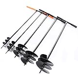 rg-vertrieb Handbohrer Erdbohrer Erdlochbohrer Pflanzbohrer schwarz 5 Durchmessern zur Auswahl (120mm)