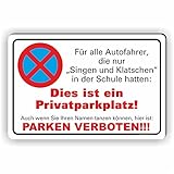 SINGEN & KLATSCHEN 01 / Parkverbotsschild (3 Größen) (200x300mm)