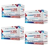 4x ALLNUTRITION Probiotic 100 Ultimate | 60 Kapseln je Packung (insg. 240 Kapseln) | Bakterienkulturen gesunder Darm und Darmflora Probiotikum Probiotika | Nahrungsergänzungsmittel (4er Pack)