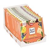 RITTER SPORT 'Buenos Días' Weisse Mango Maracuja (12 x 100 g), weiße Schokolade mit fruchtiger Mango-Maracuja-Creme & Crisps, Tafelschokolade, Fernweh-E