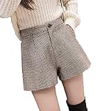 Lässige Wollshorts für Damen A-Linie Hose mit weitem Bein Täglich Wild Thin Hips-Liften Verschleißfeste Dreipunk