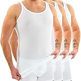 HERMKO 3007 3er Pack extralanges Herren Unterhemd (+10 cm) Tank Top aus 100% Bio-Baumwolle, Größe:D 6 = EU L, Farbe:M