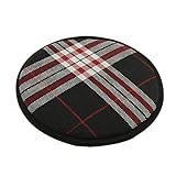 Amuzocity rutschfeste Memory Foam Cotton Stripe Office Küchenstuhl Kissen - Runde 25