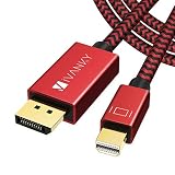 iVANKY Mini DisplayPort auf DisplayPort Kabel, 3 m, 4 K @ 60 Hz / 2 K @ 144 Hz, Mini DP auf DP Kabel, Thunderbolt auf DisplayPort Kabel, kompatibel mit MacBook Air/Pro, Surface Pro/Dock und mehr, R