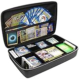 Surdarx 2000+ Spielkarten Tasche Sammelkarten Aufbewahrungsbox für Pokémon UNO DOS Skip-BO C. A. H Phase 10 und andere Kartenspiele (Schwarz)