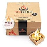 SCHMIEDWERK Feuerschläger [27er Pack] - Öko Grillanzünder mit ca. 20 min Brenndauer - Kaminanzünder, Feueranzünder, Holzanzünder - Made in Germany