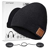 ZRUHIG Bluetooth Beanie Mütze mit Kopfhörern Bluetooth Musik Hut Wireless Mütze Ausgestattet mit Bluetooth 5.0 Superior für Herren&Frauen Sport, Weihnachten&Geburtstags Geschenk (01-Schwarz)