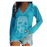 Women Casual Long Sleeve 1/4 Zipper Color Block Sweatshirts Stand Collar Pullover Tunic Tops with Pockets S-XXL(B-Blue, S)