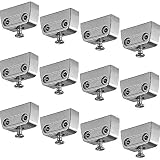 Gedotec Verbindungsbeschlag Trapez-Verbinder Metall Korpusverbinder Holz - RV Stahl | Eckverbinder mit Rastfunktion | Schrank-Verbinder für Möbel & Kästen | 12 Set - Möbelverbinder zum Schraub