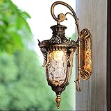 Außenwandleuchte Wandleuchte Lampe Lampen Licht Klammer Licht Vintage Bronze Finish Säule Pfosten Säulenlampe Outdoor Wasserdichte Aluminium Glas Wandlaterne Light Rasen Tischleuchte Europäische R