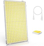 Bozily LED Pflanzenlampe, Pflanzenlampen Vollspektrum Sonnenähnliche 300W, Klappbare Pflanzenlicht Panel LED Grow Lampe mit 338 LEDs, für Zimmerpflanzen überwinterung, 56x30 x1,8cm Pflanzen Lamp