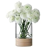 LSA Lotta Vase/Windlicht & Unterteil Aus Esche H18cm Klar *