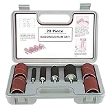 Cloudbox Trommelschleifer-Kit 20-teiliges Spindelschleifen-Trommelschleifer-Werkzeug-Set mit Koffer für B