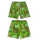 ADÜH Clothing - Badehose Badeanzug Leichter Badeanzug Mesh Gefütterte Badeshorts, Grün ,