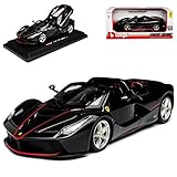 Ferrari Aperta Laferrari Cabrio Schwarz Ab 2016 1/24 Bburago M