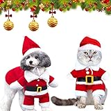 Shengruili Weihnachten Hundekleidung,Weihnachts Katze Kleidung,Haustier-Kleidung,Christmas Costumes,Weihnachtskostüm,Haustier Kleidung für Party,Hund Weihnachten Kostü