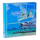 WELLGRO® Jumbo Fotoalbum Beaches - für bis zu 400 Fotos 10x15-30 x 30 cm (HxB) - 100 Seiten, Motive:Flugzeug