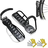 Fahrrad Wandhalterung Schwarz, 2 Stücke Vertikale Fahrradhaken-Garagenwand, Vertikaler Fahrradhalter, Fahrradhalterwand, Fahrradwandhaken, Fahrradzubehör, Rostfrei, Traggewicht 30Kg