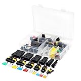 Auto Wasserdichte Elektrische Terminal Auto Draht Stecker 1/2/3/4/5/6 Pin Elektrische Stecker mit Automotive Mini Flachsicherungen für Motorrad Auto Lkw Etc (240 stücke)