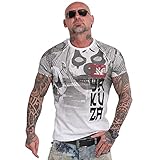 Yakuza Herren Psycho Clown Allover T-Shirt, Weiß, 3XL