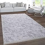 Paco Home Teppich Wohnzimmer Kurzflor Waschbar 3D Effekt Modernes Orientalisches Muster, Grösse:120x180 cm, Farbe:G