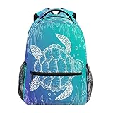 BOLOLI Schulranzen Rucksack College Bookbag Laptop Rucksäcke Computer Tasche, schildkröte,