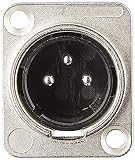 XLR universal Einbaubuchse male, D-Typ