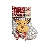 Hirolan Weihnachten Strumpf Beutel PlüSch Aus Stoff SüßIgkeit Weihnachtssocke Weihnachten Strumpf Geschenk Weihnachtssocken Beutel Weihnachtssocke Christmas Stocking