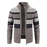 Asija Pullover Herren Long-Sleeve Soft Touch Crewneck Sweater Pullover-Sweaters Pullover Herren Strickjacke Cardigan Feinstrick mit V-Ausschnitt und Knop