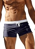 Herren Badehose Badeshorts Schwimmhose Wassersport kurze Hose Navy-M