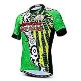 Herren-Radtrikot, mit Totenkopf-Motiv, Kurzarm-Fahrradtrikot, mit 3 Taschen, reflektierend, Größe S–XXXL