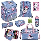 Mädchen Schulranzen-Set 9tlg. Scooli Easy FIT Ranzen 1. Klasse mit Sporttasche Disney Minnie Mouse MITW8255 Schultaschen Komplett-S