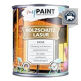 myPAINT® Holzschutzlasur (750ml, Eiche) seidenglänzende Holzlasur Außen- Holz Grundierung - Holz Lasur - Holzlasur Aussen - Made in Germany