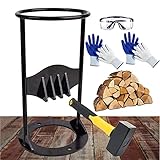 LiQJ Manueller Holzspalter, Quick Hand Wood Splitter,Anmachholz Spalter,Holzspalter Manuell-Stahlkeilspitze Spaltet Brennholz Einfach,Log Splitter Für Home Camping Im F