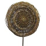 AFP Sichtschutz Weidenbaum Laubbaum groß, Natur. Höhe ca 180 (Ø 80 cm Weidengeflecht + 100 cm Stamm) Garten Sichtschutz aus Weide, dekoratives Weidengeflecht – inkl. 2 Jutesäckchen g