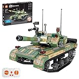 TopBau Technik WW2 Panzer Bausteine Modell mit 2,4G Fernbedienung/APP-Steuerung, 486+ Teilen Panzermodell Spielzeug für Kinder Kompatibel mit Lego COBI