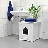 Trixie 40290 Katzenhaus für Katzentoilette, 49 × 51 × 51 cm, weiß