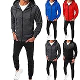 Herren Trainingsanzug | Jogginganzug | Sportanzug | Jogging Anzug | Hoodie-Sporthose | Jogging-Anzug | Trainings-Anzug | Jogging-Hose | Kapuzenjacke Set | Casual Punktdruck Sport Hoodie Jogginganzüg 2