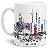 Tassendruck Frankfurt-Tasse Skyline - Kaffeetasse/Mug/Cup - Qualität Made in Germany