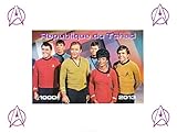 Star Trek Briefmarken für Sammler - Die Besatzung des Raumschiffs Enterprise mit Kirk, Spock, Chekov, Uhura, McCoy und Scotty Imperforate Miniatur-Briefmarkenbogens - Großartiger Zustand und frisch - 2013 / Tschad / 1000F