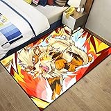 ZHANGY 3D-Cartoon-Pokémon-Druck- und Färbungsmuster Indoor-Fitness rutschfeste stoßabsorbierende Matte. Kinderzimmer Schlafzimmer Dekorativer Teppichboden (Color : E, Size : 60 * 90CM)