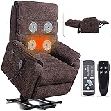 XUANHUO Elektrisches Liegesofa Für Ältere Menschen Mit Vibrationsmassage Und Wärme Mit Fernbedienung, Sessel Mit Verstellbarer Massage Für Ältere M