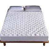 XWSM Matratzenschoner Reißverschluss Geräuschloser Atmungsaktiver Bett-Matratzenbezug Waschbare Bettdecke 15-25 cm Matratzenauflage Mit Tiefem Taschenbett (Color : White, Größe : 120x200x20cm)