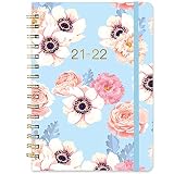 2021-2022 Terminkalender - Wöchentliches und monatliches terminkalender mit monatlichen Registerkarten, 21.5 x 15.5 x 1.5 cm, Juli 2021 - Juni 2022, Flexibles Hardcover mit dickem Pap