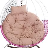 Sitzkissen, Egg Chair Kissen Ersatz, Garten Hängematten Stuhl Kissenbezug, Outdoor Hängesessel Sitzkissen, Waschbares Papasan Kissen, Rattan Stuhlkissen Pads Beige 2