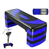 MAXSTRENGTH Aerobic-Stepper mit 5 verstellbaren Stufen, ideal für Zuhause, Fitnessstudio, Fitness, Cardio, Yoga, B