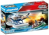 PLAYMOBIL City Action 70779 Polizei-Wasserflugzeug: Schmuggler-Verfolgung, Schwimmfähig, Spielzeug für Kinder ab 5 J